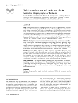 Shiitake mushrooms and molecular clocks: historical biogeography