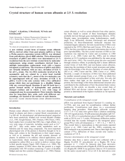 Crystal structure of human serum albumin at 2.5