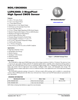NOIL1SN3000A - LUPA3000: 3 MegaPixel High Speed