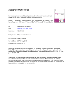Daytime sleepiness versus fatigue in patients with multiple sclerosis