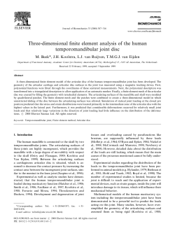 Three-dimensional "nite element analysis of the