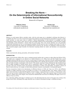 Breaking the Norm &acirc;&bull;ﬁ On the Determinants of Informational