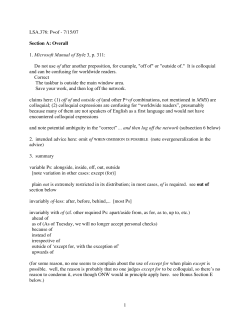 1 LSA.376: P+of - 7/15/07 Section A: Overall 1. Microsoft Manual of