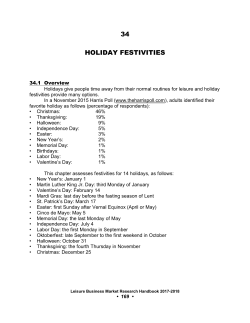 34 HOLIDAY FESTIVITIES