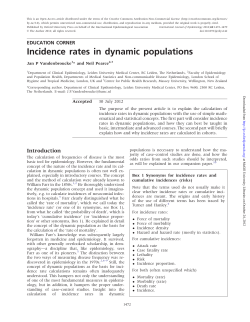 Incidence rates in dynamic populations