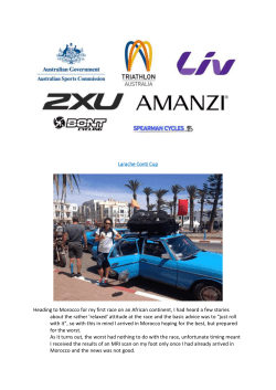 Larache Conti Cup Heading to Morocco for my