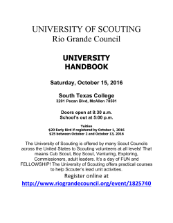 2016 University of Scouting Handbook