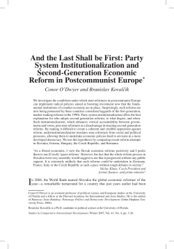 And the Last Shall be First: Party System