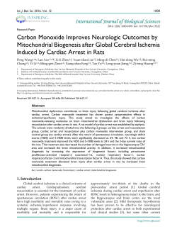 Carbon Monoxide Improves Neurologic Outcomes by Mitochondrial