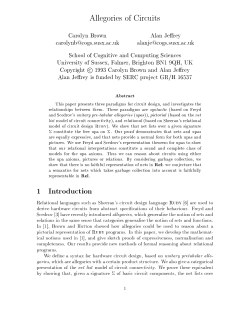 Allegories of Circuits