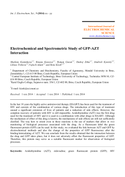 Electrochemical and Spectrometric Study of GFP