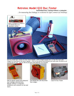 Retrotec Model Q32 Duc-Tester