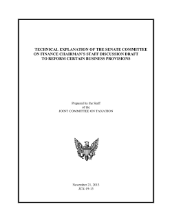 technical explanation - Joint Committee on Taxation