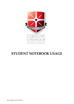 student notebook usage - Caroline Chisholm Catholic College