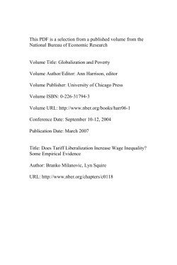 Does Tariff Liberalization Increase Wage Inequality? Some