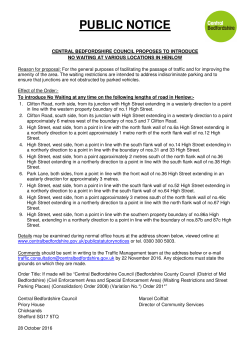 public notice - Central Bedfordshire Council