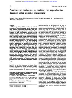 decision after genetic counselling