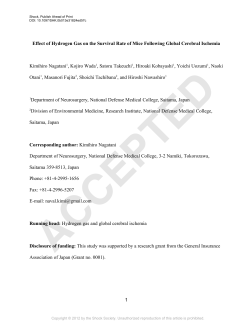 Effect of Hydrogen Gas on the Survival Rate of Mice Following