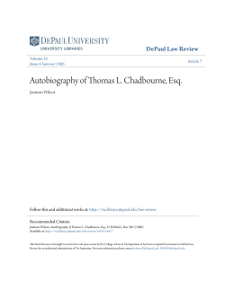 Autobiography of Thomas L. Chadbourne, Esq.