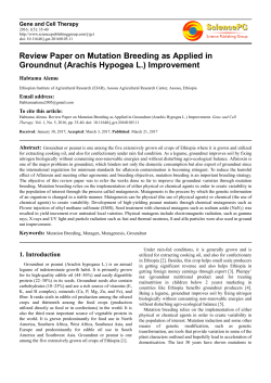Review Paper on Mutation Breeding as Applied in Groundnut