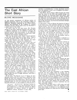 The East African Short Story
