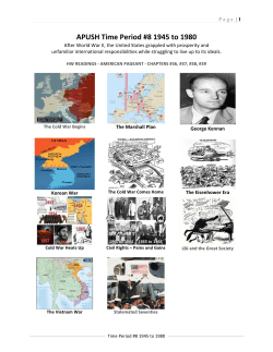 APUSH Time Period #8 1945 to 1980