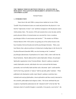 Noakes Bridge Between Physical and Psychical Research Preprint