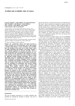 Avoided and avoidable risks of cancer