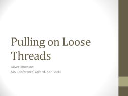Pulling on Loose Threads - Mathematical Association