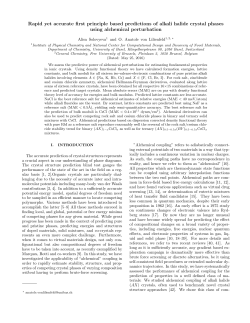 Rapid yet accurate first principle based predictions of alkali halide