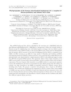549 Phylogeography of the human mitochondrial haplogroup L3e: a