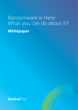 Ransomware is Here: What you can do about it?