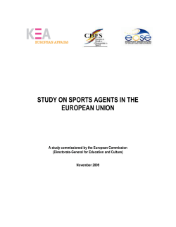 study on sports agents in the european union