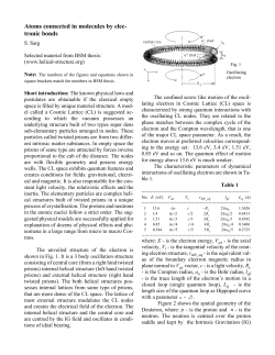 Atoms connected in molecules by electronic bonds