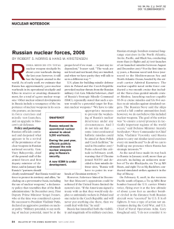 Russian nuclear forces, 2008