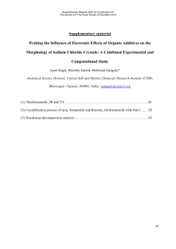 Supplementary material Probing the Influence of Electronic Effects of