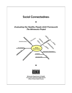 Social Connectedness: Evaluating the Healthy People 2020