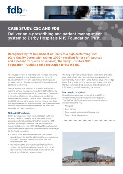 CASE STUDY: CSC AND FDB Deliver an e