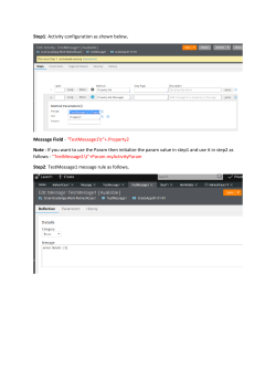 Step1: Activity configuration as shown below - PDN