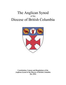 Canon - Anglican Diocese of British Columbia