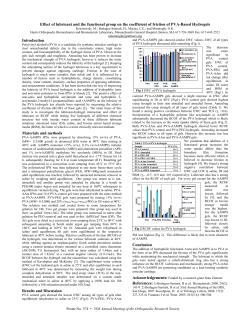 Effect of lubricant and the functional group on the coefficient of