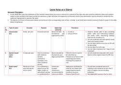 Leave Rules at a Glance