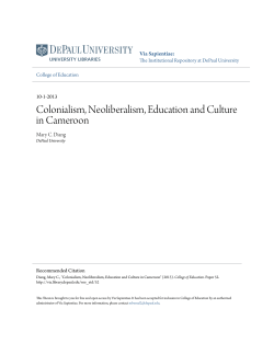 Colonialism, Neoliberalism, Education and Culture