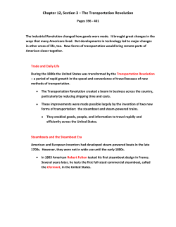 Chapter 12, Section 3 &ndash; The Transportation Revolution