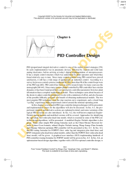 PID Controller Design - Society for Industrial and Applied Mathematics