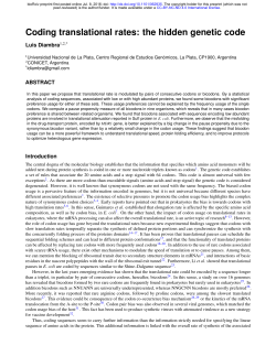 Coding translational rates: the hidden genetic code