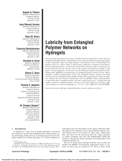 Lubricity from Entangled Polymer Networks on Hydrogels