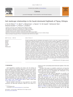Soil&ndash;landscape relationships in the basalt