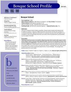 Bosque School Profile