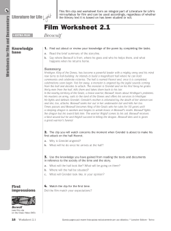 Film Worksheet 2.1 - WebTv